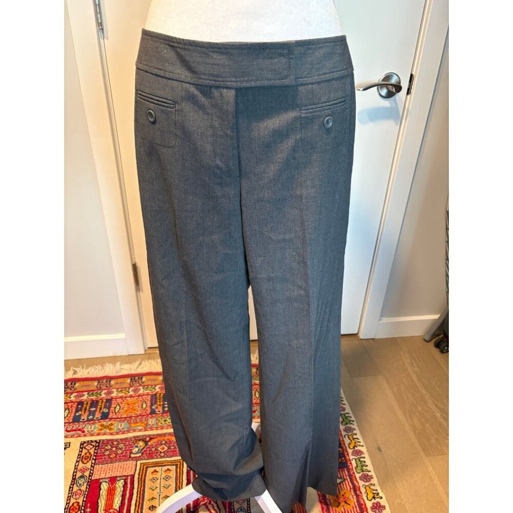 LOFT "Ann" Wide-Leg Dress Pants - Dark Charcoal Grey - Size 4